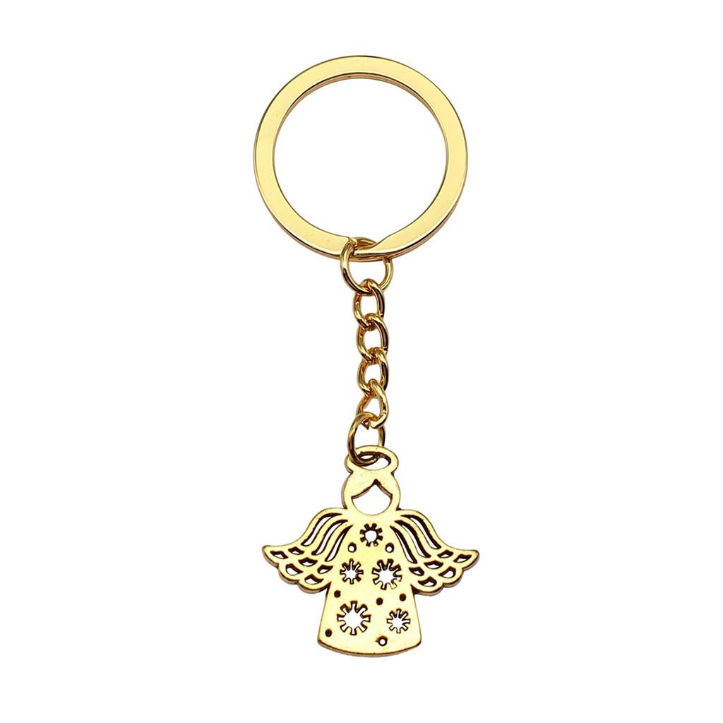 Angel Keychain Wings Charm For Students Protection Key Ring 28mm