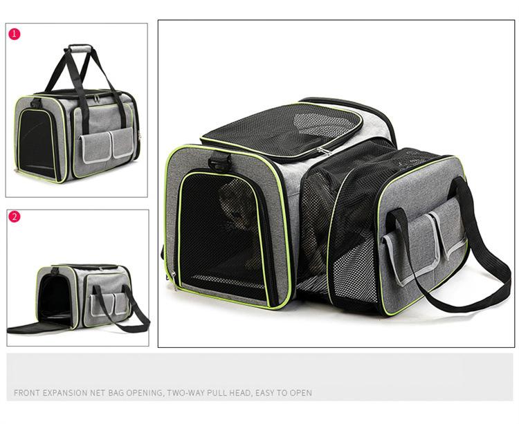 Pet Bag 1PC Cats and Dogs Chest Breathable Folding Portable Trolley Double Shoulder Handheld Crossbody Outdoor Bag Pet Products