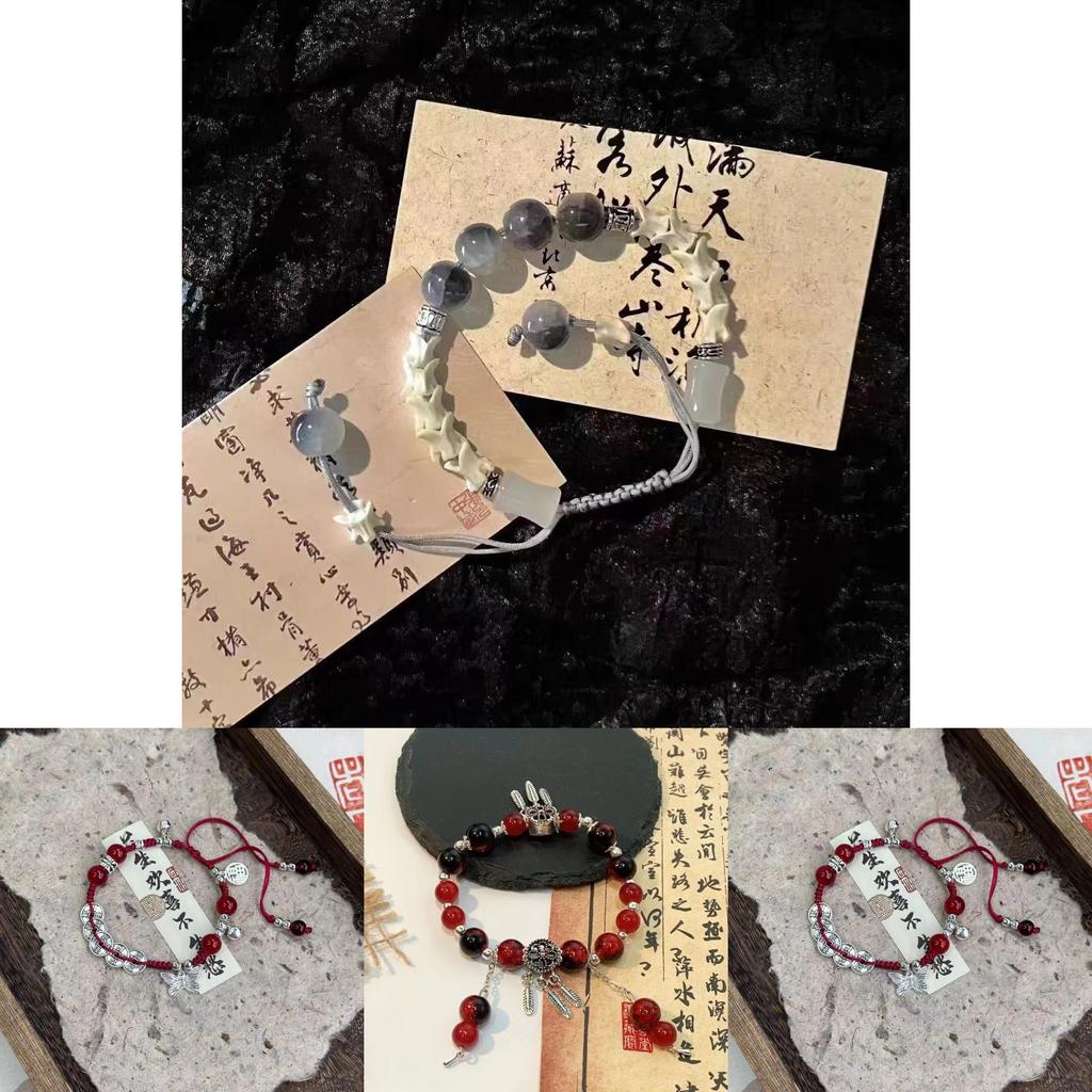 Exquisite New Chinese Style Beaded Bracelet With Butterfly Design For Women