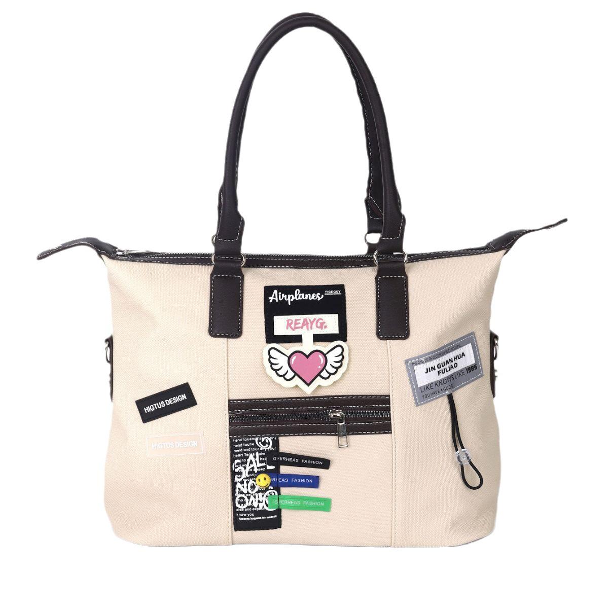 

Сумка женская ретро креативная сумка с этикеткой повседневная холщовая сумка через плечо сумка-тоут дорожная сумка