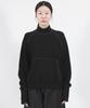 Deumakeu High-Neck Medium-Fit Stitch Raglan Sweatshirt - Black