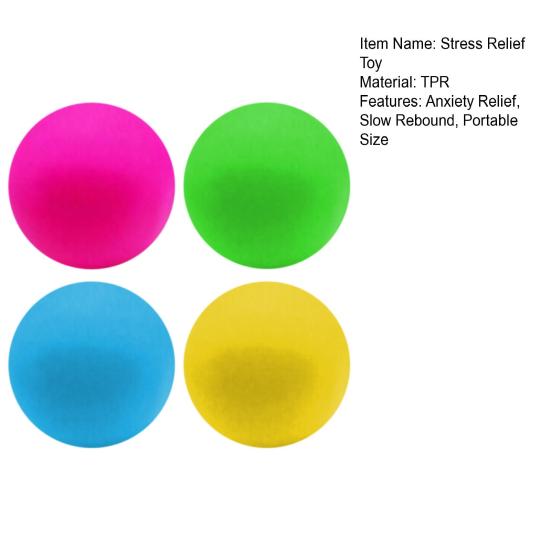 1/4Pcs Color Changing TPR Stress Ball Anxiety Relief Slow Rebound Flour Ball Portable Fidget Ball Sensory Toy Hand Exercise Relaxation Tools