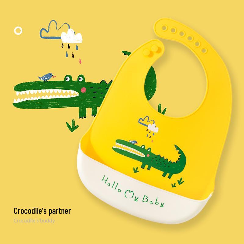 Waterproof Silicone Baby Bib - Stain-Resistant, Ideal for Kindergarten and Mealtime