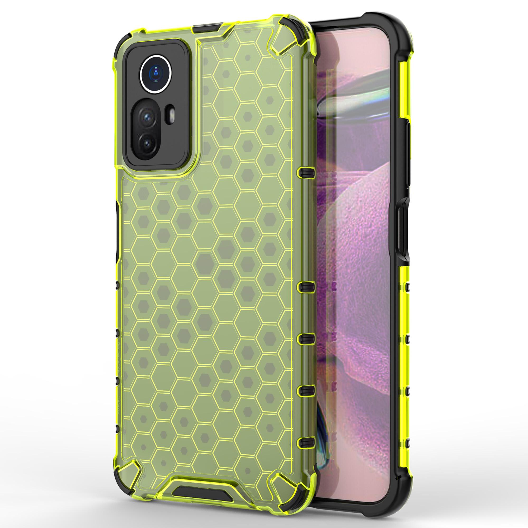 

For Xiaomi Redmi Note 12S 4G Shockproof TPU+PC Honeycomb Texture Cover Phone Case Green