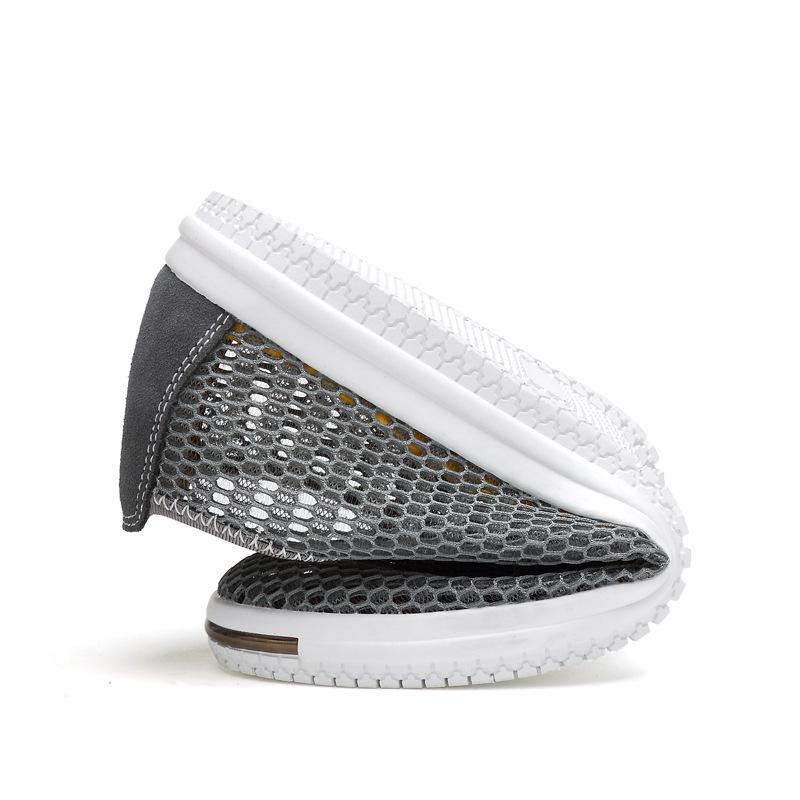 2025 mesh shoes men's summer shoes breathable men's shoes lazy shoes mesh cloth surface men's casual sports running shoes hole shoes