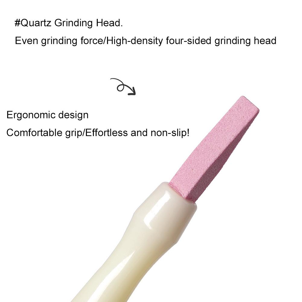 Doppelseitiger Quarz-Nagelstift Professioneller Nagelhautentferner-Stift Schrubb-Schleifstift Maniküre-Werkzeug zur Entfernung von toter Haut