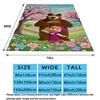 Cartoon Masha Bear Print Flannel Blanket High Quality Warm Comfortable Cover for All Seasons Perfect for Gifts Home Decor