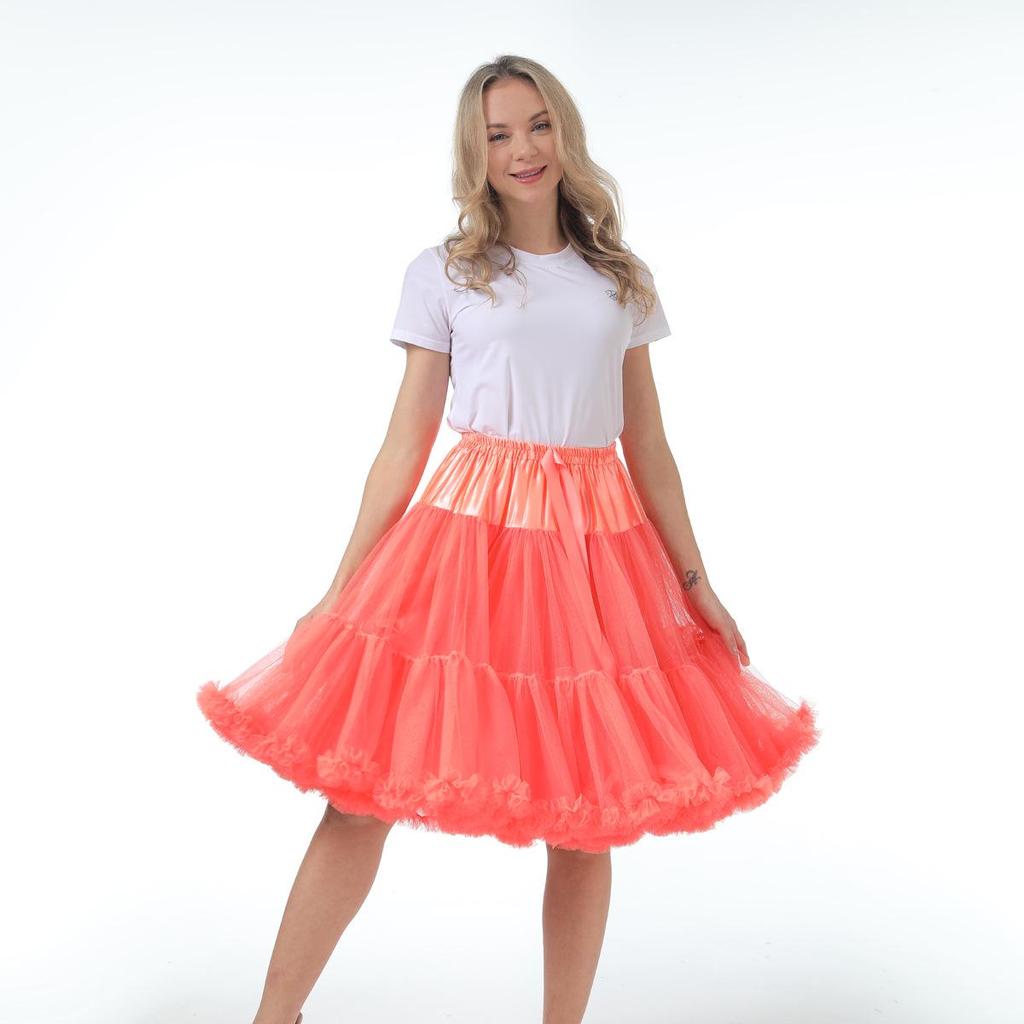 Adult Lolita Super Puffy Hexagonal Mesh Skirt Petticoat for Cosplay Dance