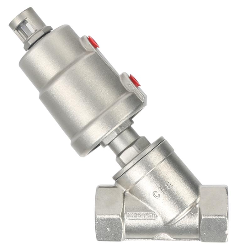 304 Stainless steel angle seat valve pneumatic high temperature and corrosion resistant steam shut-off valve DN15 DN20 DN25 DN50