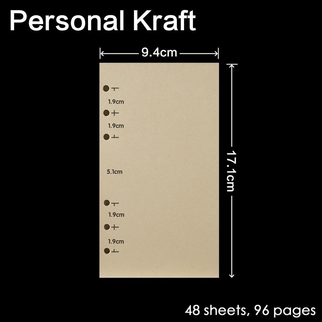 4 Pcs/ Lot High Quality Ring Binder Notebook Insert Refills 6 Holes A5 A6 A7 Personal Spiral Diary Planner Inner Core 100G Paper Quality