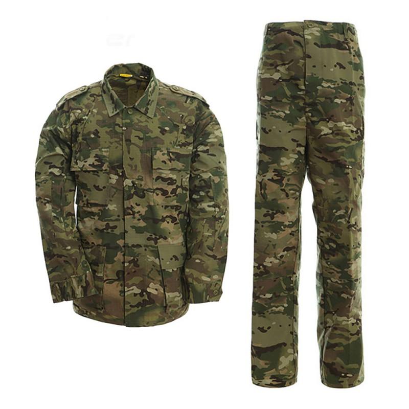 Set Uniforme Tattica BDU Mimetica da Uomo Maglia da Combattimento Pantaloni Stile Militare per Esterno Escursionismo Campeggio Allenamento