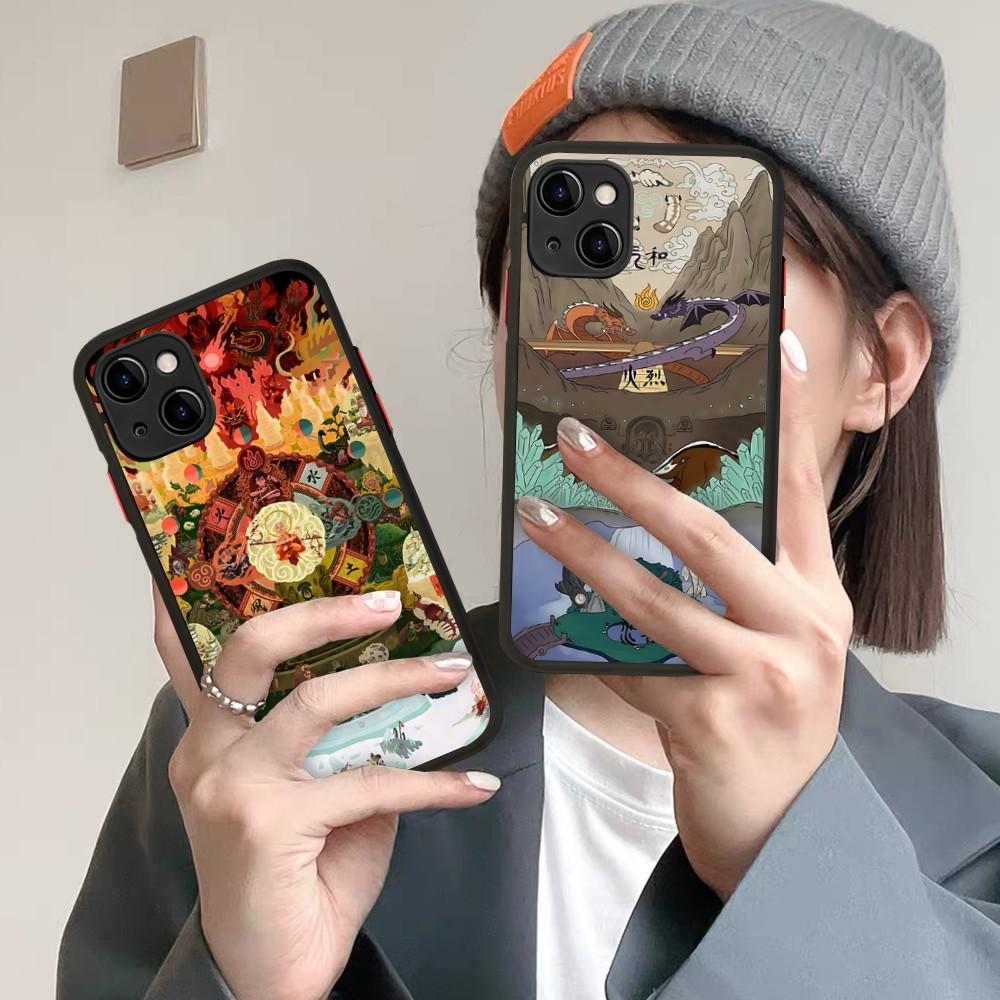 A-AvatarS The Last A-Airbender Anime Pouzdro na telefon Pro IPhone 14 X XR XS 7 8 Plus 11 12 13 Pro MAX 13mini Matné Nárazuvzdorné Pouzdro