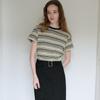 Elssibeui Polka Dot Belted Skirt_Black