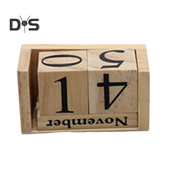 

Деревянные блоки настольный календарь месяц дата дисплей многоразовый фермерский деревенский цельный деревянный вечный календарь домашний офис настольное украшение