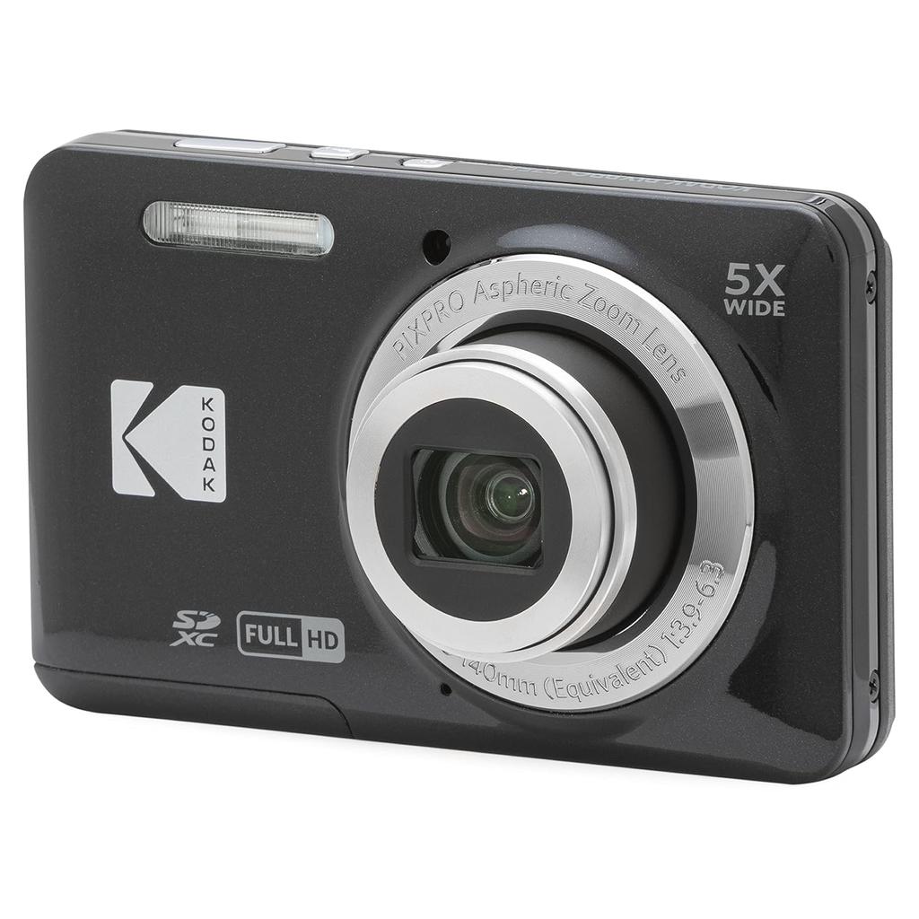 KODAK PIXPRO Easy-to-use Zoom FZ55-BK 16MP Digital Camera Optical 5x Wide Angle 28mm 2.7-inch LCD Screen (Black)