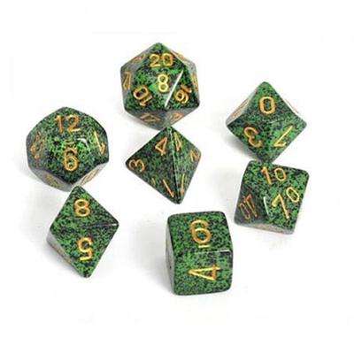 Speckled Chessex Polyhedral 7-Die Set (Golden Recon)