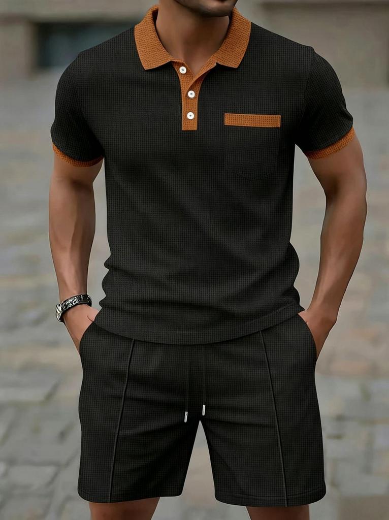 Men's Summer Quick-Dry Heavyweight T-Shirt and Shorts Set - Breathable & Versatile Casual Sportswear