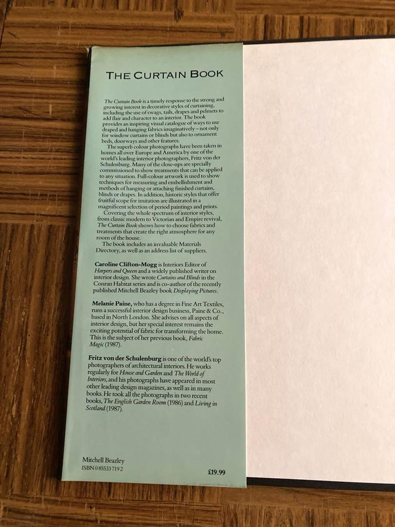 [USED] The Curtain Book Foreign books Used books Curtains Interiors Price reduction