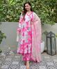 Indian Women Designer Kurta Pant Dupatta Set Bollywood Top Tunic Salwar Suit Kurti Dress