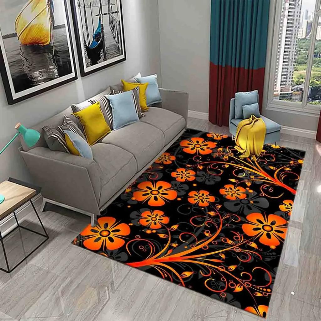 Paisley Flower Tree of Life Indian Culture Rugs for Living Room Bedroom Door Mats Decor Carpets Bathroom Kitchen Non Slip Rugs