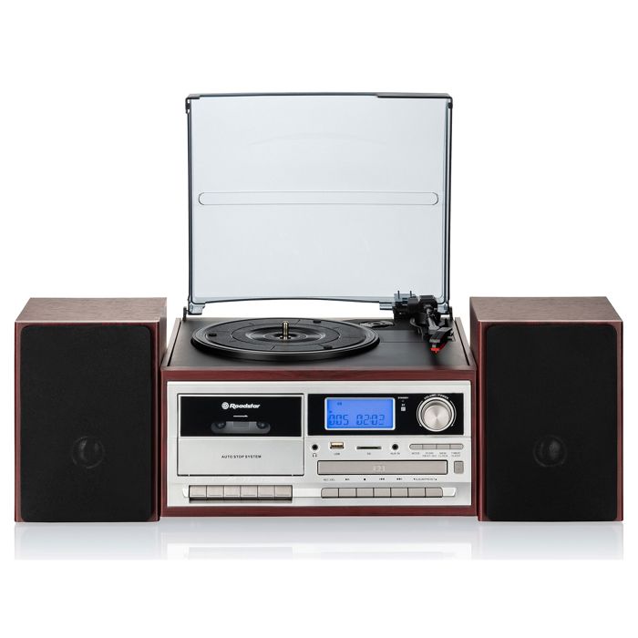 Platine Vinyle - ROADSTAR - HIF-8892EBT - Bois - Bluetooth - Lecteur CD-MP3