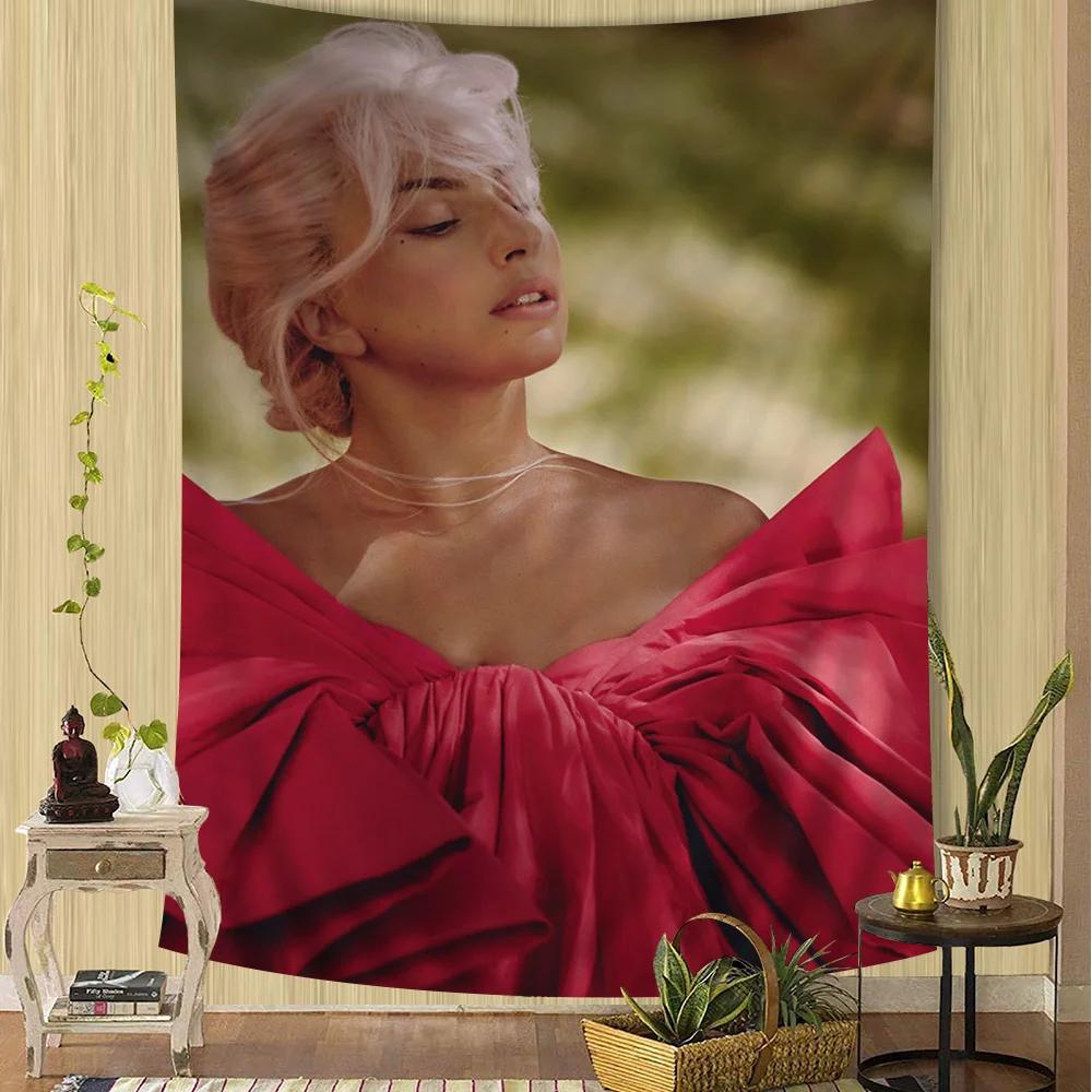 Lady Gaga Sängerin Hängendes Böhmisches Wandteppich Günstig Hippie Wandbehang Böhmische Wandteppiche Mandala Wandbehang Heimdekoration