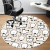 1pc Dogs Pattern Office Round Area Rug, Indoor Mat Suitable ForOffice, Under Office Chairs Bedroom Living Room Home Decor, Room Decot041