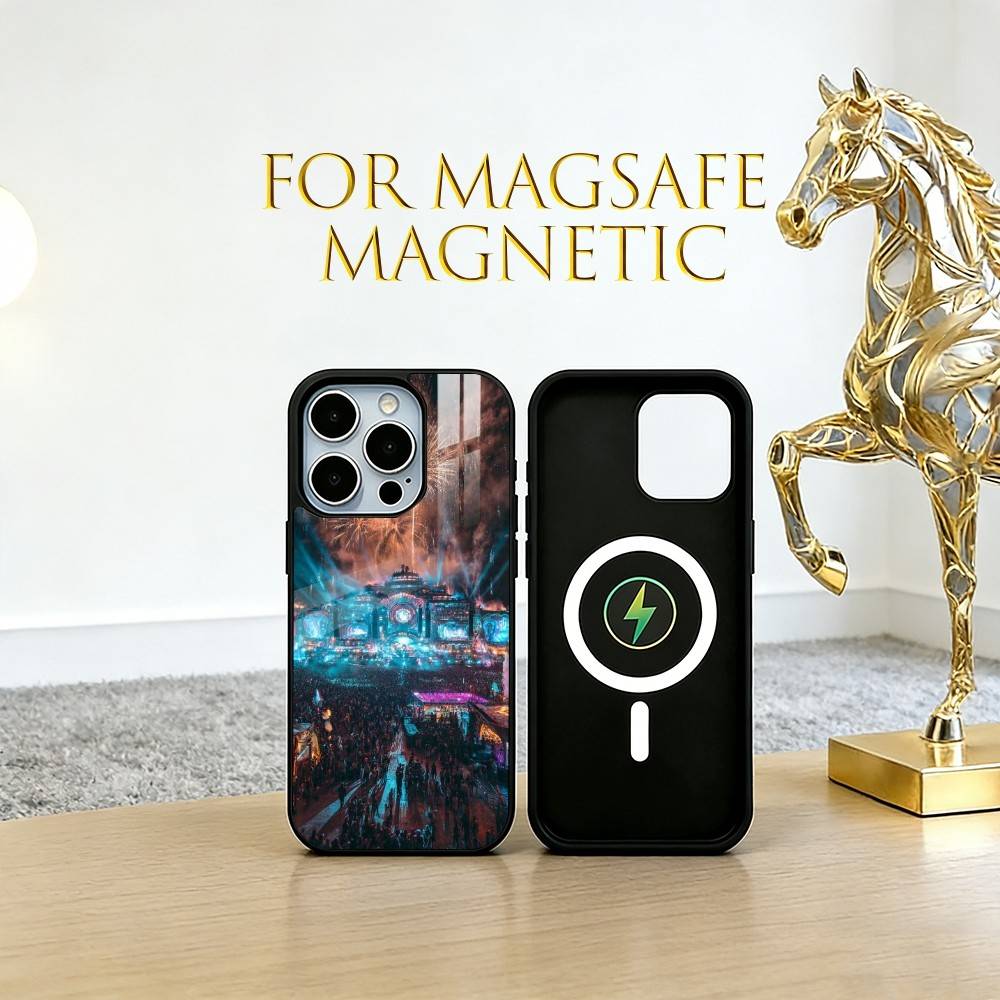 Music Festival Phone Case For iPhone17,16,15,14,13,12,11 Plus,Pro Magnetic For Magsafe Wireless Charging