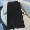Autumn 2025 Women's Black High-Waist Midi Skirt - Slim Fit, Hip-Hugging, Elegant for Work