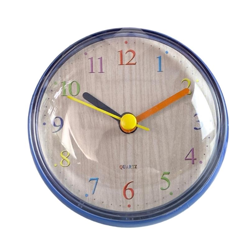 Compacts Sution Cup Adhesive Small Wall Clock Accurate Movement Anti Fog Design Bathroom Clock For Home Dorm Workshop