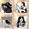 Black And White Comics Throw Pillow Covers Pattern Cushion Cover Suitable For Sofa Bedroom Car Pillow Cover