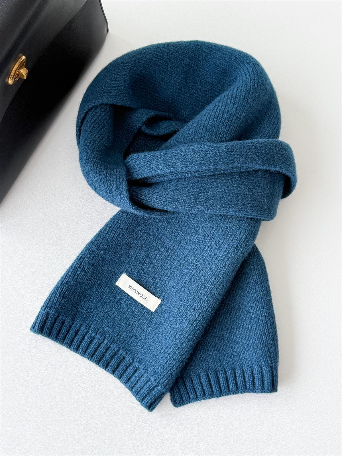 

Glacier Blue Women s Pure Wool Scarf - Warm, Versatile for Autumn/Winter Standard