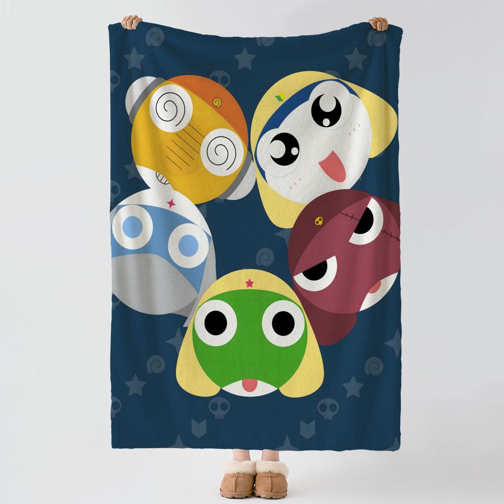 anime K-Keroro Gunso-o Throw Thick Comfort Flannel Quilt, Multi-scene Use Indoor Outdoor Daily Nap