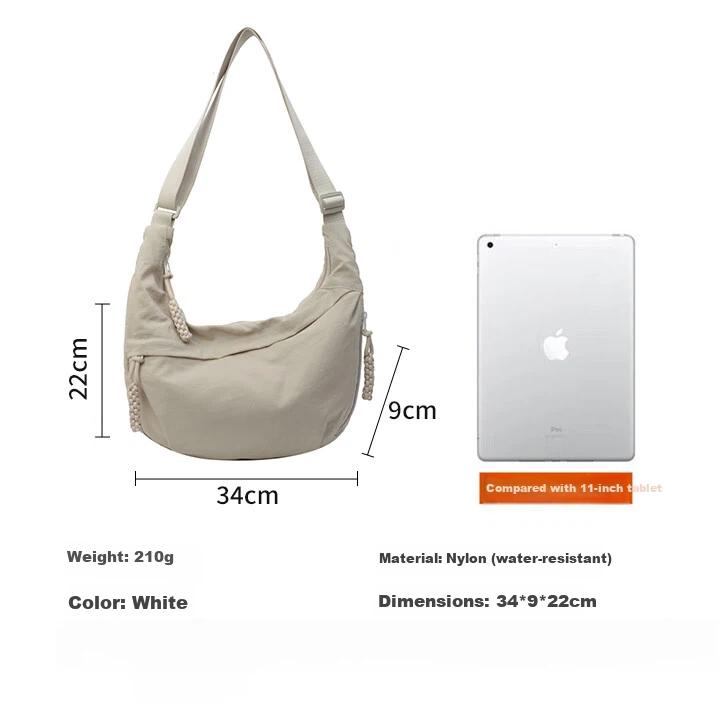 TonLion Dumpling Crossbody Bag, Canvas Bag, Shoulder Bag, Commuter Bag