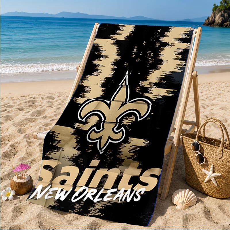 Orleans Saints Logo Beach Towel, Microfiber Beach Towel, Perfect For Pool, Beach, Travel, Home Decor Beach Party Fan gifts