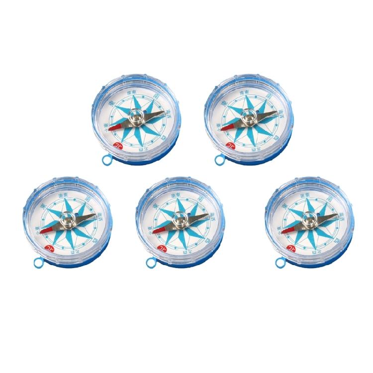 

5Pcs Outdoor Compass Small Compass Portable Hiking Compass 45mm Water Resistant For Hunting Hiking Camping синий