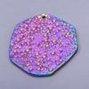 Personality Rainbow Irregular Round Heart Oval Stainless Steel Charm For Jewelry Making Bulk Supplies DIY Simple Earring Pendant