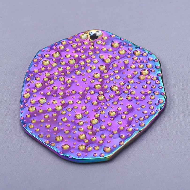 Personality Rainbow Irregular Round Heart Oval Stainless Steel Charm For Jewelry Making Bulk Supplies DIY Simple Earring Pendant