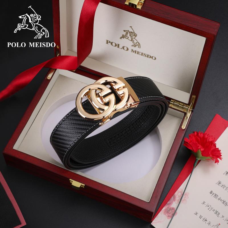 

Мужской кожаный ремень Paul Messier с автоматической пряжкой Double-G - Стильный и Универсальный 115 cm