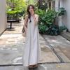 Design Sense Niche Back Hollow Sleeveless Dress Women's New Summer Loose Round Neck Medium and Long Vest Skirt