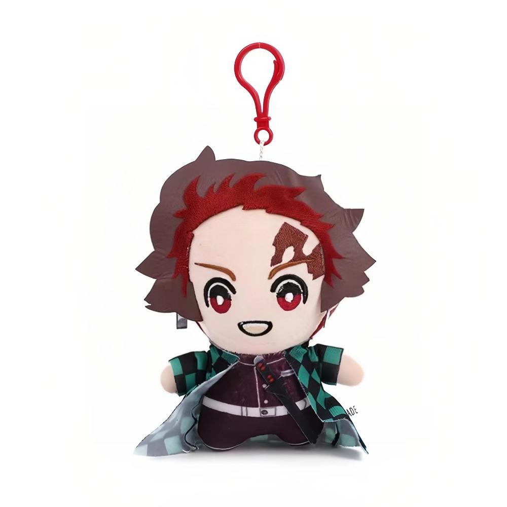 15-25cm Demon Slayer Cartoon Plush Toys Ghost Slayer Keychain Kamado Tanjirou Kamado Nezuko Kochou Figure Stuffed Doll Child Gif