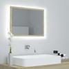 LED Bathroom Mirror In Sonoma Oak 60 X 8.5 X 37 Cm Acrylic