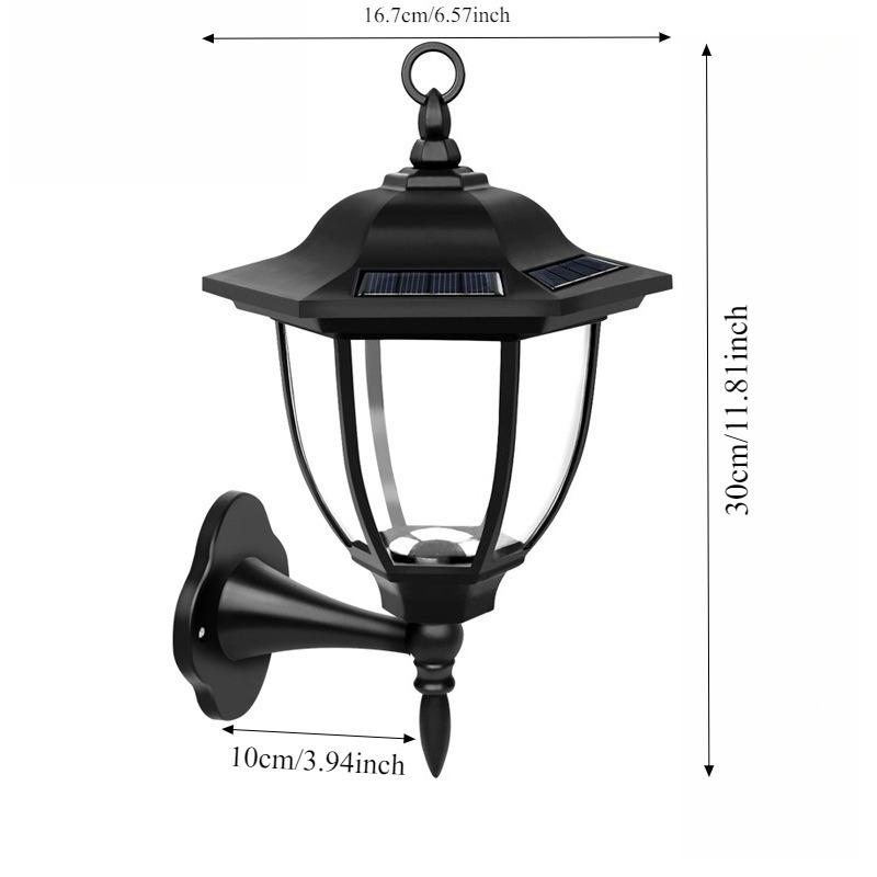 Solar Wall Light Outdoor Waterproof Vintage Palace Lamp LED Landscape Lighting For Garden Yard Patio Pathway Courtyard Decor