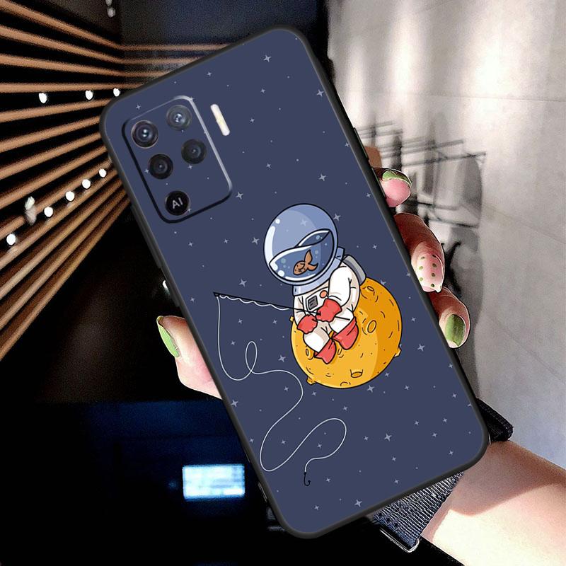 Star Astronaut Cute Case For Oppo A5 Pro A15 A17 A57 A77 A18 A38 A58 A78 A98 A94 A74 A54 A16 A76 A96 A40 A60 A80