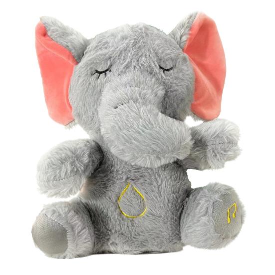 

Дышащая мягкая игрушка с музыкой и светом, сенсорная успокаивающая плюшевая игрушка для сна, интерактивная игрушка-слон, игрушка-кролик для детей, детский успокоитель 15cm Elephant