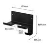 Yamazaki Tower Wall-Mounted Dryer Holder (Black, Approx. 16cm W x 9.3cm D x 11.8cm H) [Includes Drywall Tweezers and Wood Screws] for Drywall Walls,