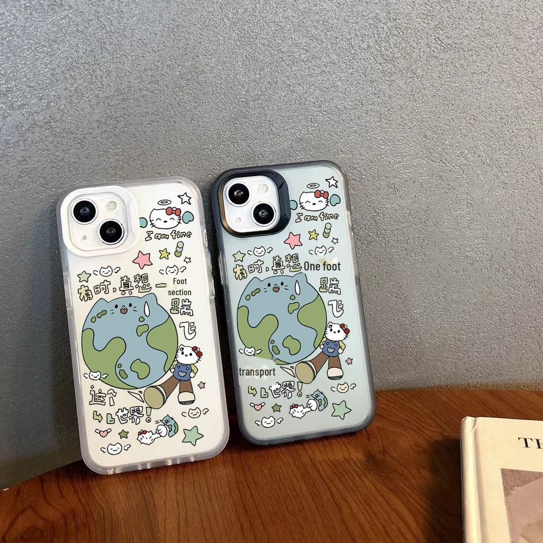 

KT Cat iPhone 15/14/13/12/11/Pro/ProMax/XS Max/XR/XS Phone Case iPhone 14 Pro Max