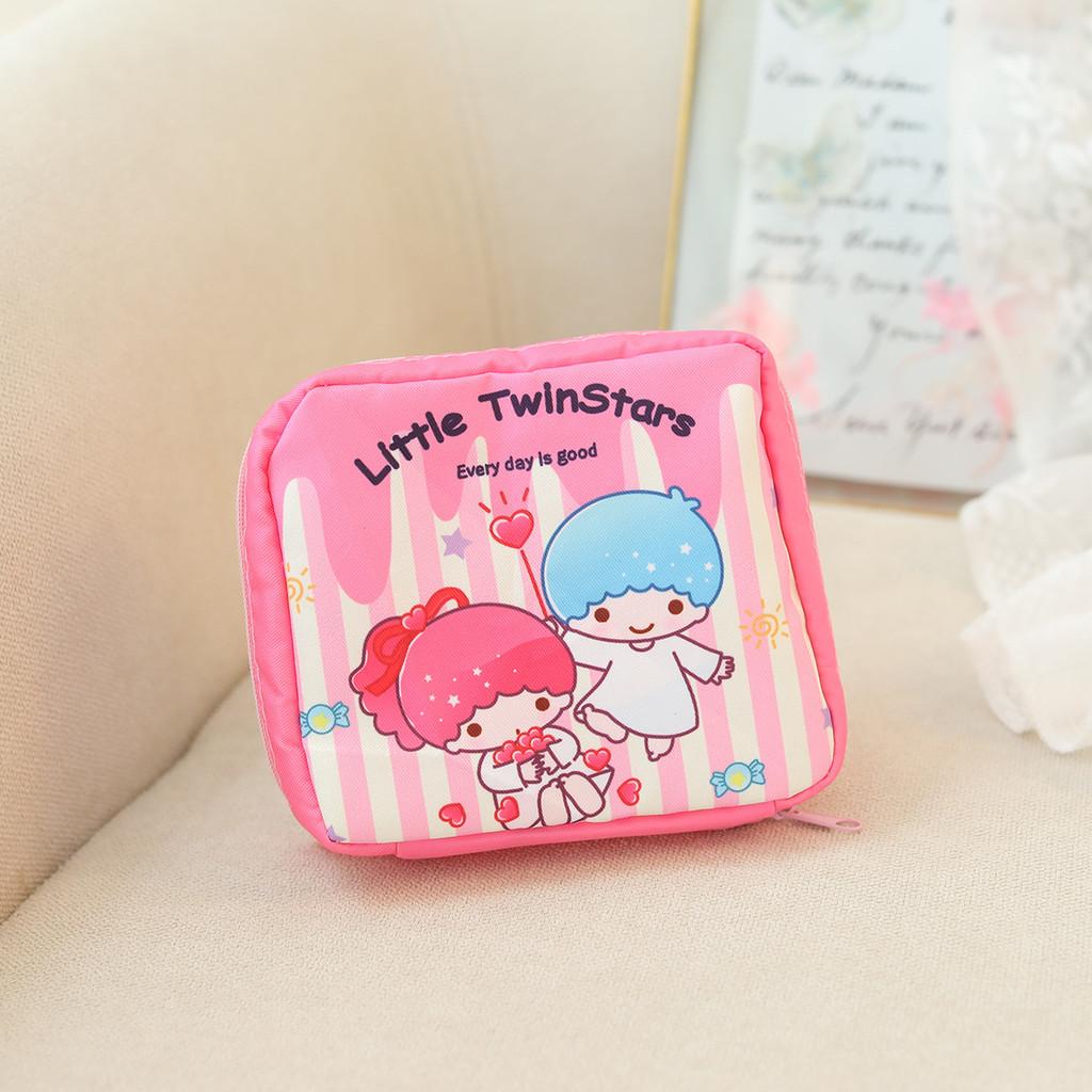 Cartoon Pattern Stripe Sanitary Item Bag For Travel And Storage Home