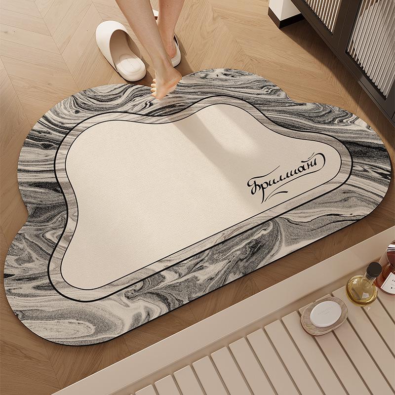 High-End Irregular Diatomaceous Earth Non-Slip Bathroom Doormat - Water-Absorbent, Quick-Drying Fußpad