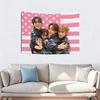 1 Pc Xlov Member Hug Pink American Canvas Flag  Group Embrace Star Design Perfect Gift for Birthday Tour Decor for Bedroom
